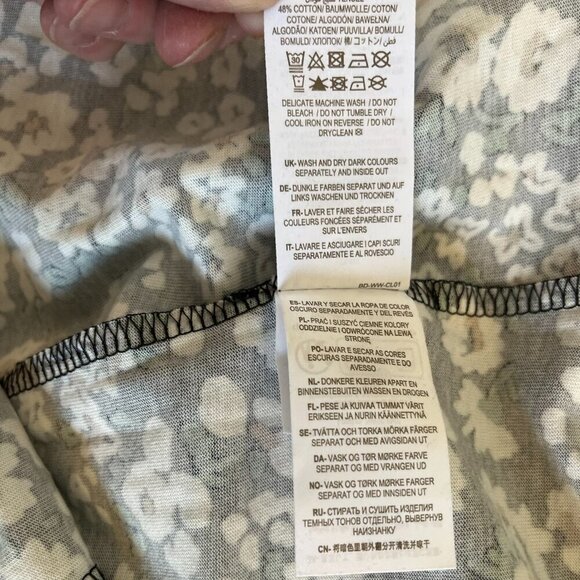 Boden Woman's Easy Yoke Mini Jersey In Heart Bloom Floral Summer Dress Sz 10L - Picture 12 of 13